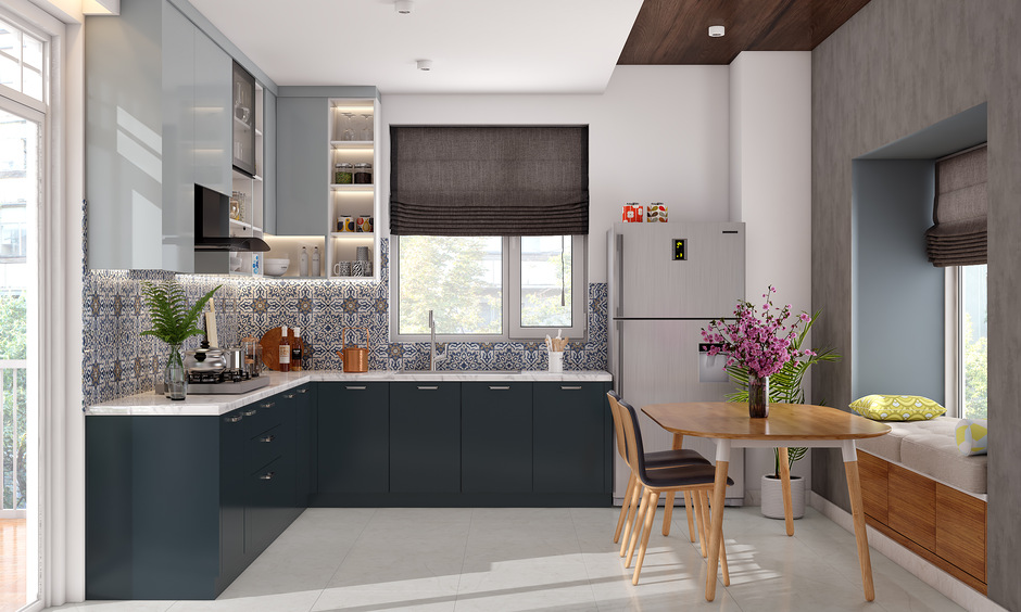 L-Shaped Kitchen for Small Corners