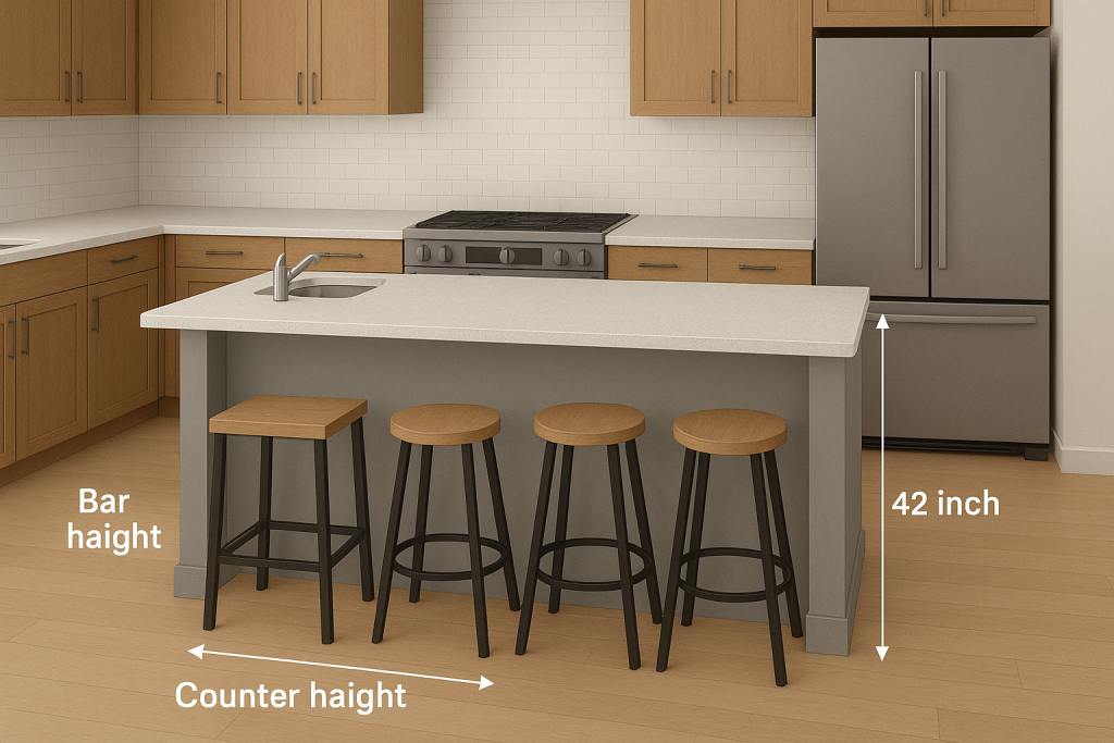 Bar vs. counter height: