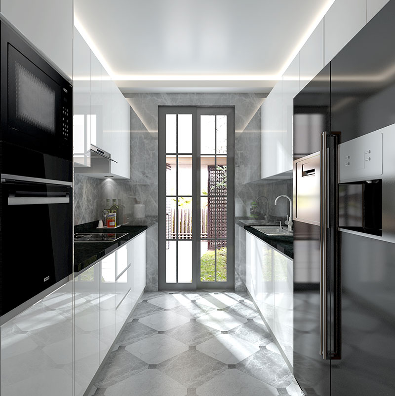 Stick to a Symmetrical Parallel Kitchen Design