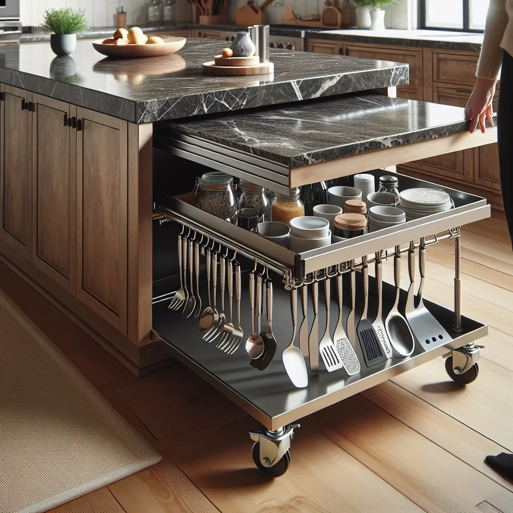 Pull-out pantry shelves