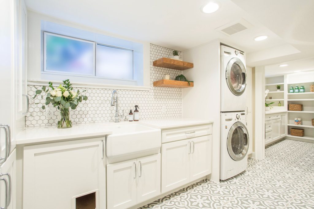 Stacked Washer-Dryer in Kitchen