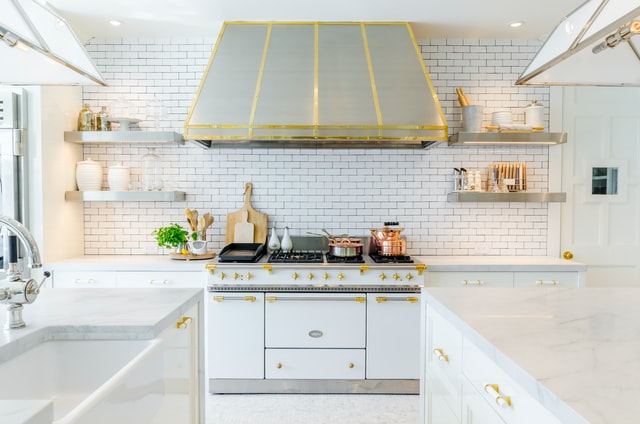 All-White U-Shaped Kitchen