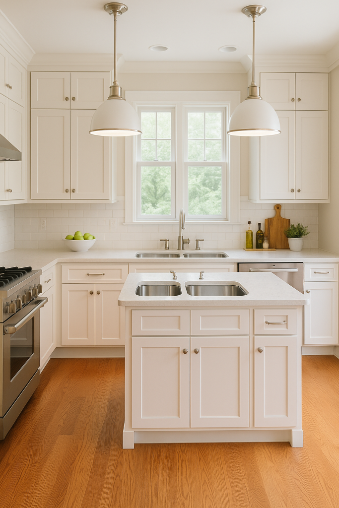 Kitchen with Double Sink Setup