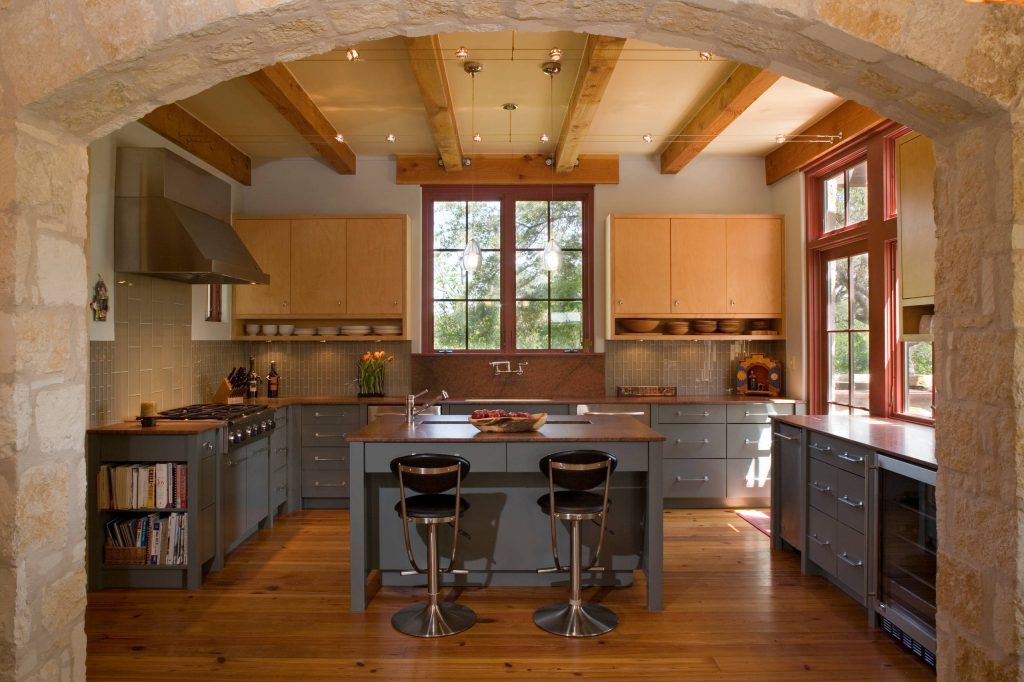Open U-Shaped Kitchen with Archway