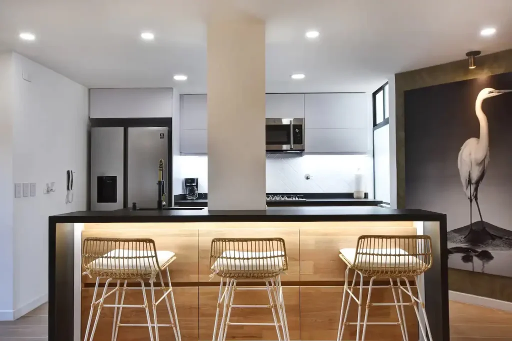 Under-counter LED strips: Highlight shelves and drawers