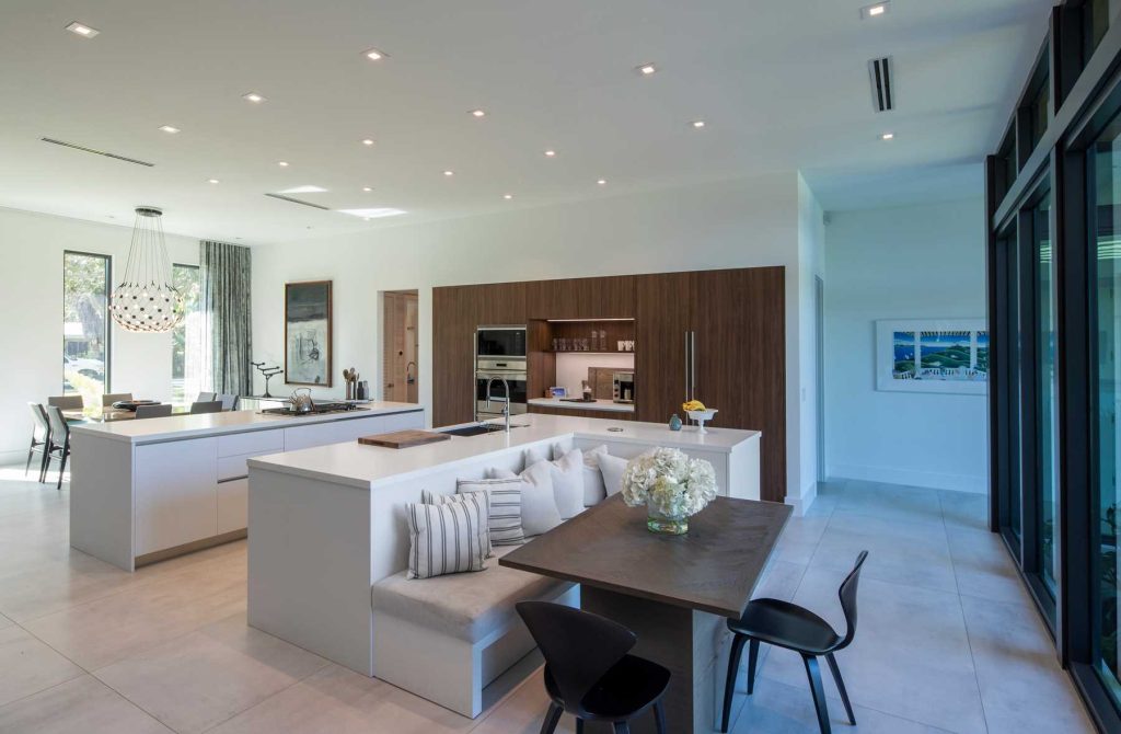 L-shaped islands: Great for large kitchens and open concepts