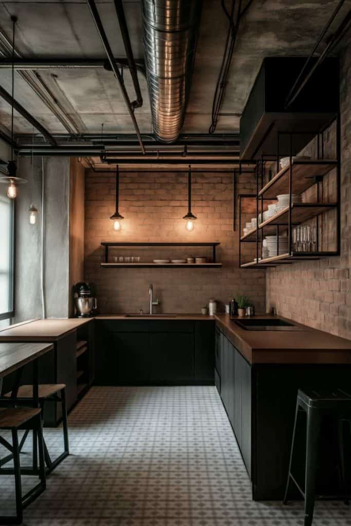Industrial-Style U Kitchen