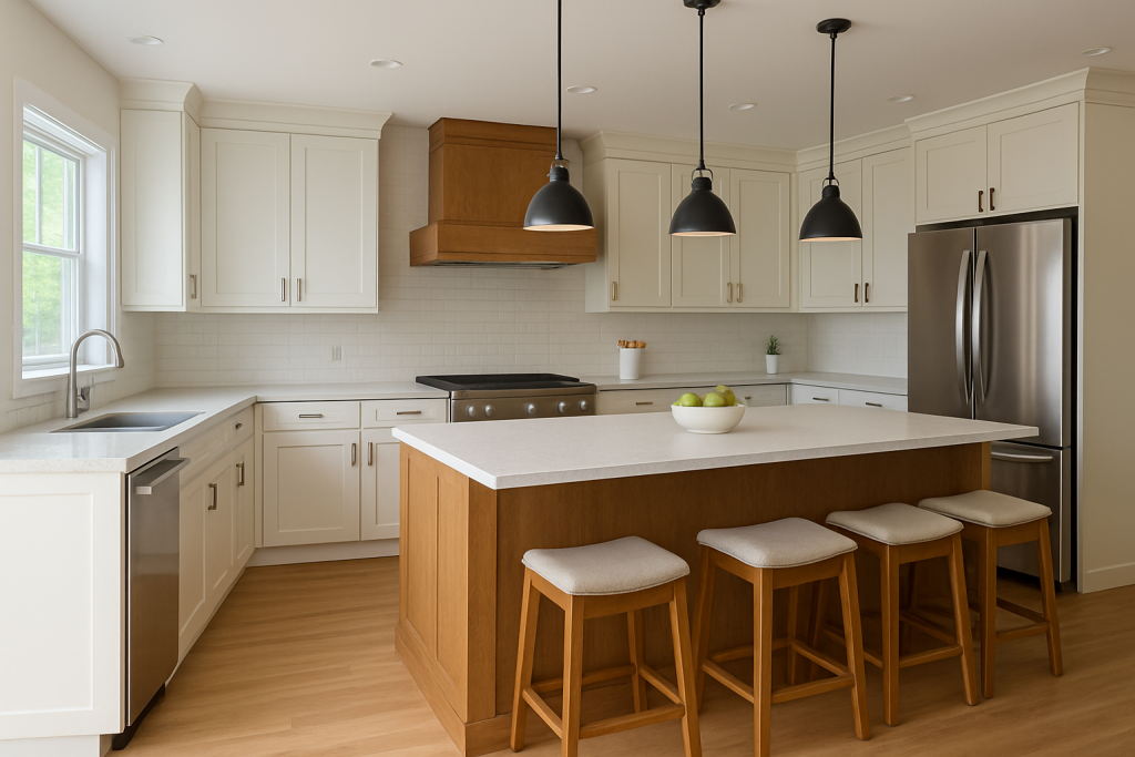 Wraparound Counter with Bar Seating