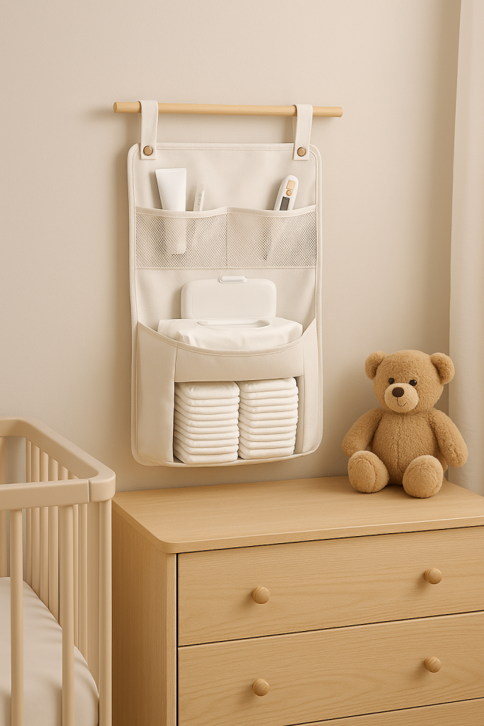 Wall-Mounted Diaper Organizer or Caddy