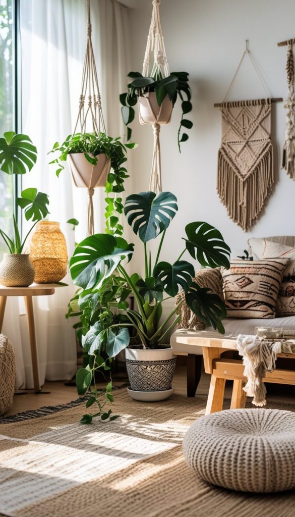 Do I need a lot of plants for a boho look?