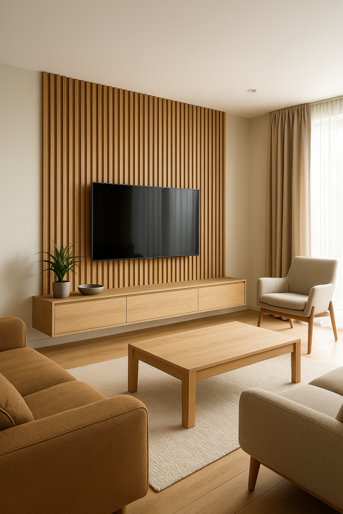 Vertical Wooden Slats