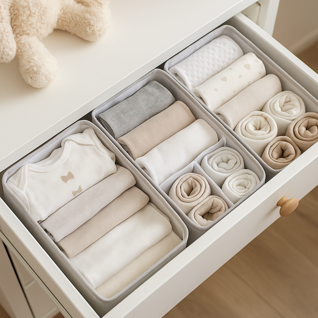 Drawer Organizers for Tiny Baby Clothes