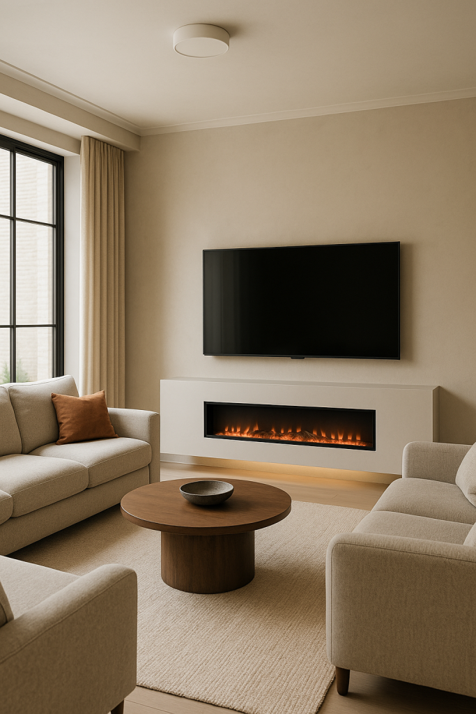 Compact Fireplace + TV Combo