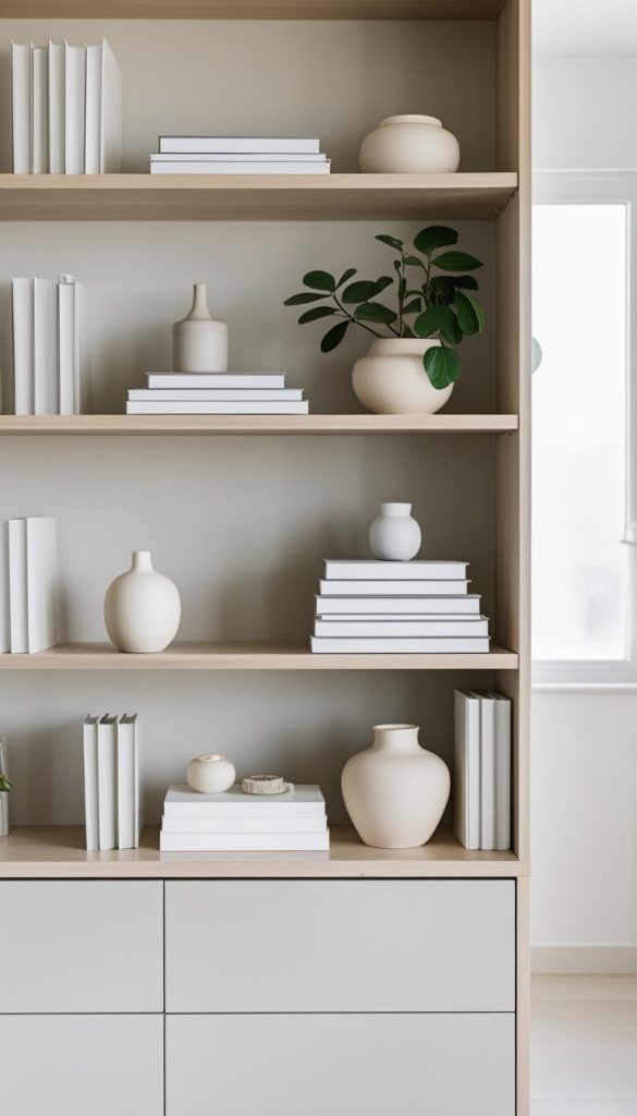 Open Shelving with Restraint
