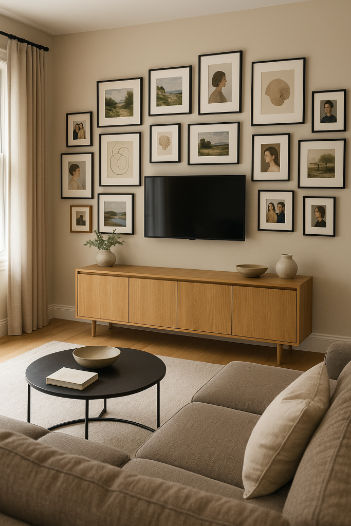 Gallery-Style TV Wall
