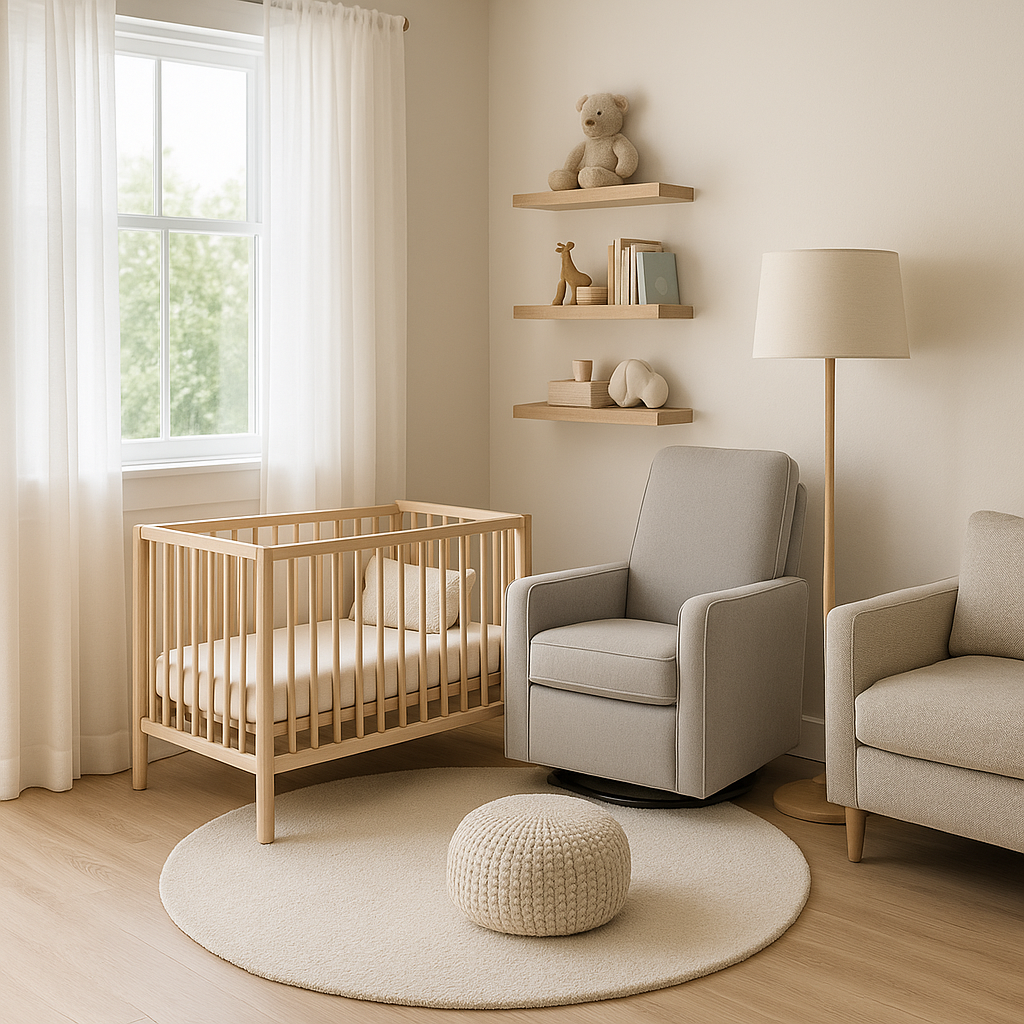 Round Rug to Define the Nursery Zone