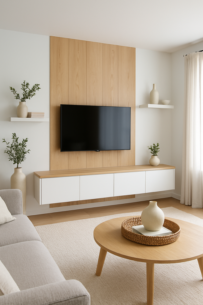 Wood + White Contrast