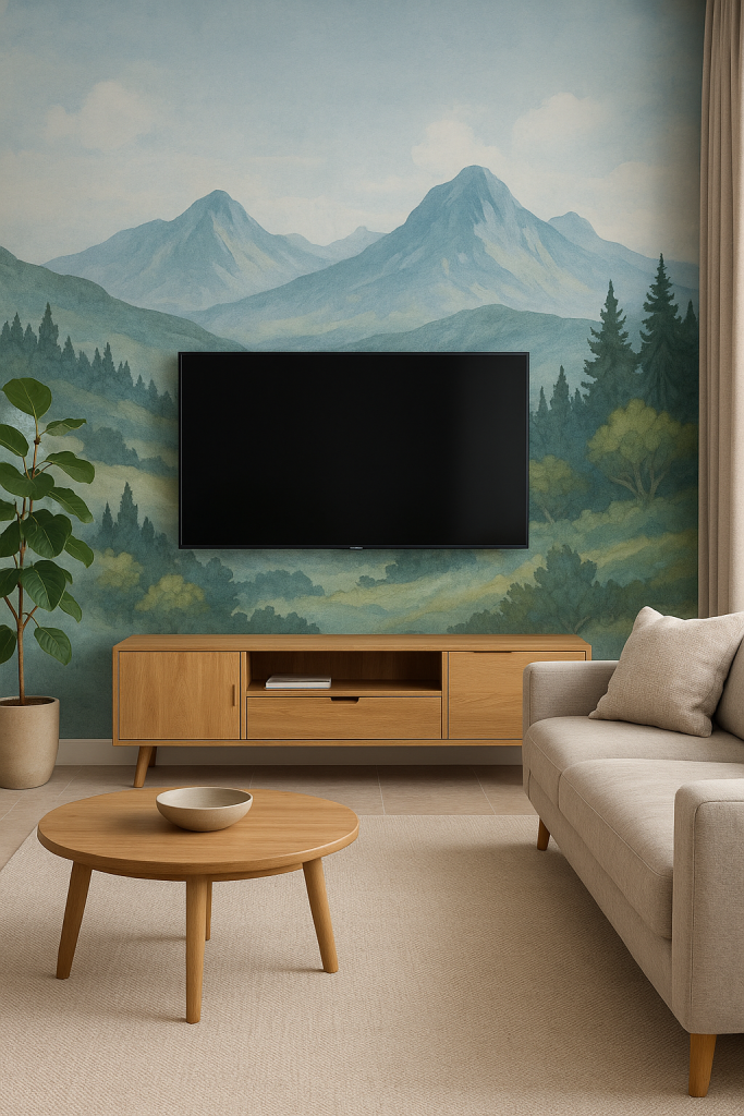 Murals as a TV Backdrop