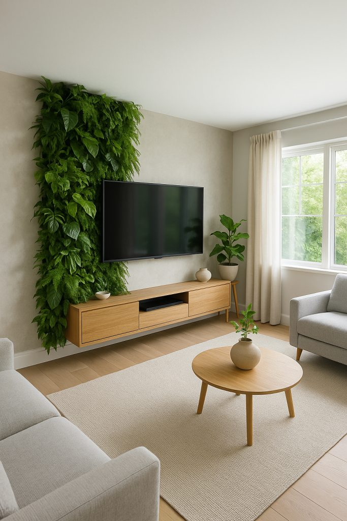 Vertical Green Wall with TV