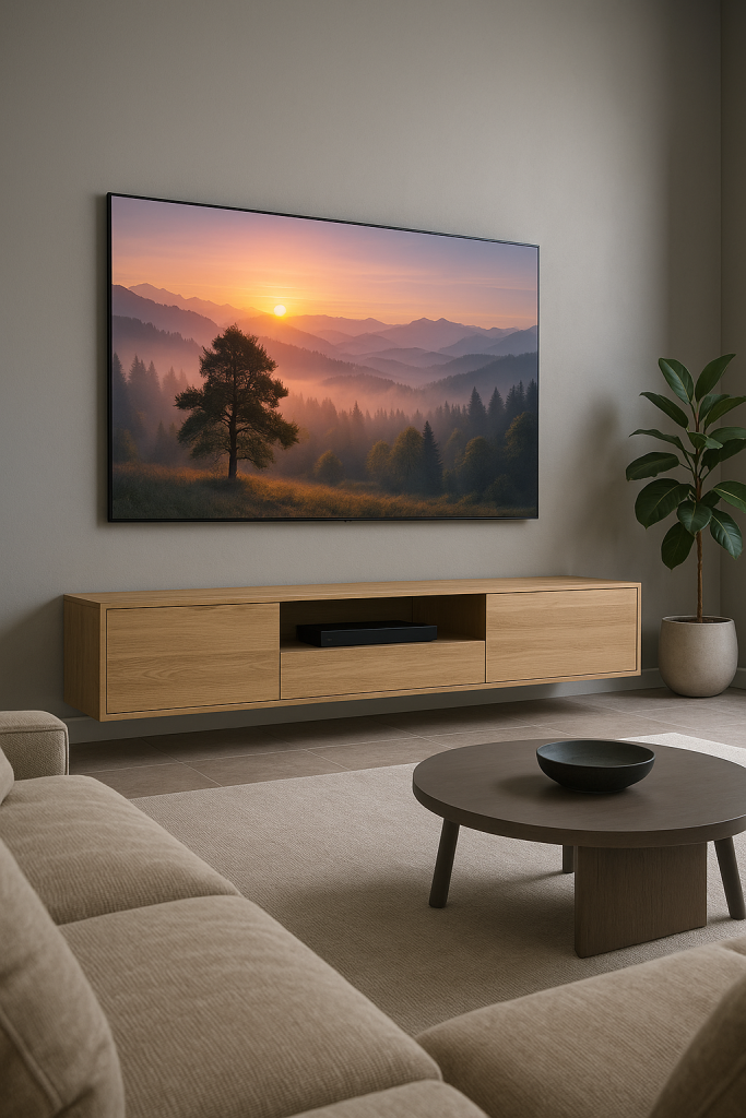Oversized OLED Screen as Wall Art
