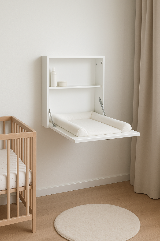 Fold-Down Wall-Mounted Changing Table