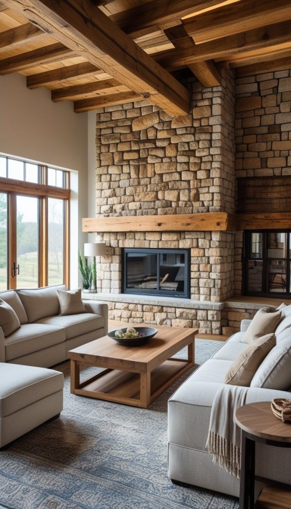 Use Stone or Brick Accent Walls